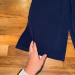 Susan Graver Navy Blue Wide Leg Cropped Slits Pockets Womens Size MP liquid knit Photo 1
