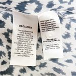 India Collection Emerson Fry White Charcoal Grey Animal Print Bardot Puff Sleeve Photo 6