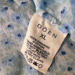 Doen Henri Ruffle Top Blue Daisy Fields Print Organic Cotton XLarge NEW‎ Size XL Photo 12