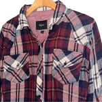 Rails  Women’s Size S Merlot Navy Gold Plaid Hunter Flannel Button Down Shirt Photo 5