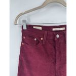 Levi's Premium Corduroy Wedgie Straight High Waist Burgundy Wine Red Pants Sz 27 Photo 7