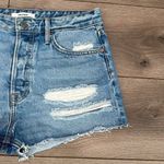 GRLFRND  Cindy Button-Fly Distressed Blue Jean‎ Cut Off Shorts Size 28 Photo 9