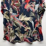 CJ Banks Dark Floral Boho Womens Top 3X Stretch Lightweight Casual Wear V Photo 4