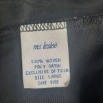 Ms. Leslee Vintage 80s 90s Lingerie Teddy Bodysuit Poly Satin Black Size Large Photo 5