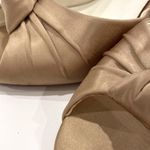 Michaelangelo  Peep toe satin heels, Size 9 formal bow beige taupe neutral Photo 12