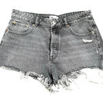 ZARA High Rise Jean Cut Off Shorts in Gray, Size 8 Photo 0