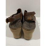 Pierre Dumas  Brown VEGAN distressed Platform Wedge Open Toe Sandals Women's sz 9 Photo 3