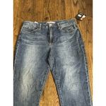 joe's jeans Joes High Rise Straight Ankle Medium Wash Denim Jeans Raw Hem Size 31 Photo 3