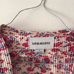 Sabina Musayev Lazuli Top Blouse in Ivory and Red Print Floral Print Size Large Photo 3