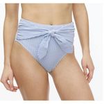 J.Crew  Seersucker High Cut Bikini Bottoms 2X Striped NWT Photo 0