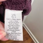 Calvin Klein Jeans Scoop Neck Sweater Purple Metallic L Size L Photo 8