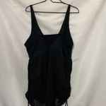 Cacique SWIM BY  WO SIZE 22 BLACK ONE PIECE SWIMSUIT ADJ STRAPS MESH LOOK OVERLAY Photo 13