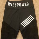 Gym Dolphin Will Power Yoga Leggings. Size Medium Black Photo 4