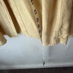 Vintage Embroidered Paisley Button Front‎ Dress Tan Beige Boho Midi L Size L Photo 4