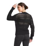 Universal Threads Universal Thread Open Work Knit Sweater V-Neck Black •Size XL Photo 8