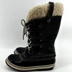 Sorel  Joan of Arctic Boots Leather Winter Snow Lace Up Faux Shearling Black 8.5 Photo 3