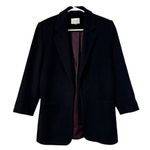 Louben Open Front Black Blazer Jacket Sweater Size 4 Career‎ Designer Luxury VTG Photo 0