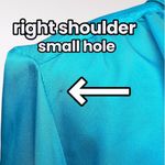 Vintage Gil & Co Blue Satin Button Up Blouse Long Sleeve Size Small Photo 6