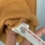 Free People Large Deep V Neck Collar Long Sleeve Rib Mustard Yellow Photo 3