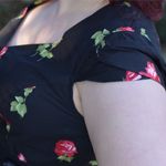 Hell Bunny Antonia Mid Dress Rose Print Floral Fit Flare Retro Pinup Rockabilly Photo 11