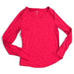 Gap  Women's Red Heathered Long Sleeve Top Size S Petite Crewneck Casual Basic Photo 0