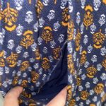 Anthropologie NWT $120 Blue Motif Smocked Balloon-Leg Viscose Abstract Pants 2 Photo 8