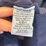 Johnny Was  Blue Waffle Knit Cotton L/S Top w/Floral & Peacock Embroidery PXL Photo 4