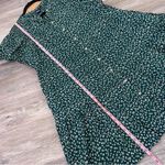 Gap  green ditzy floral mini dress button front w/pockets flutter‎ sleeve Photo 8