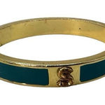 Blue and gold tone S monogram bracelet Photo 0
