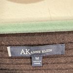 Anne Klein Cashmere Sweater Kimono Sleeve Chocolate Brown Ribbed Boatneck Sz M Photo 5