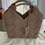 NWT Verafied New York Etoupe Woven Basket Bag Tan Photo 6