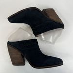 Sam Edelman  Size 10 Alison Western Mule in Black Suede Evereve Stacked Heel Photo 2
