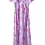 Lulu’s Dearly Loved Lavender Floral Print Flutter Sleeve Maxi Dress Pink Size XS Photo 7