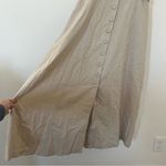 Vintage Chatcarel Beige Tan Belted Braided Back Midi Dress Size 6 Photo 4