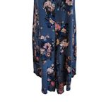 Audrey 3+1  Sleeveless Wide Leg Cropped Jumpsuit Tie Front Floral Blue Size Small Photo 2