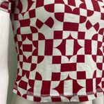 Free People  FP Movement geometric red short sleeve cropped tee size XS Photo 2