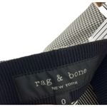 Rag and Bone Skinny Ankle Pants Black White Cropped Size 0 Herringbone Office Photo 10