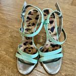 Sam Edelman Women’s Abbott Snakeskin Print High Heel Blue Size 8 Used Girly Photo 1