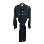 Veronica Beard NWT  Jaden Shirtdress Size 6 Black with Gold Button Detail Photo 12