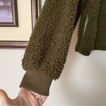 Thread & Supply Quarter Zip Teddy Sherpa Olive Green Pullover Coat Jacket XL Photo 4