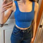House of Harlow NWT 1960 Crochet Blue Crop Top Luxe Essentials Photo 3