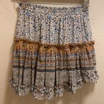 MISA Los Angeles Ruffle Tiered Floral Multicolor Mini Skirt Size S Made In USA Photo 3