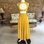 TS Couture 2 Piece Midi Skirt Set Mustard Yellow Cropped Ruffle Top NWT 0 Chic Photo 7