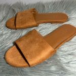 J.Crew  Microsuede Single Strap Slide Sandals Cedar Wood Brown Size 6 Photo 1