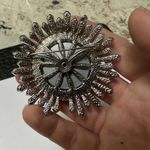 Vintage Signed Coro Blue & Silver Tone Coat Of Arms Crest Brooch Pin Photo 9