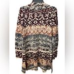 Multicolored mid length Longsleeve Cardigan Sweater Blue Size L Photo 1