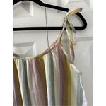 Madewell Lightestspun Tie-Strap Ruffle-Hem Cover-Up Dress in Rainbow Stripe Photo 5