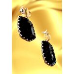 Black Glass Geometric Earrings New Formal Wedding Party Cruise Dinner Dr… Photo 5