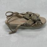 Amalfi Rangoni Wedge Sandals Pillow Feel Slingback Gold Sparkle Size 6 Photo 5