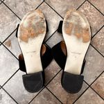 Sophia Milano 9 Black Suede Block Heel Leather Women's Sandals Made In Italy Italian Summer Shoes Photo 3